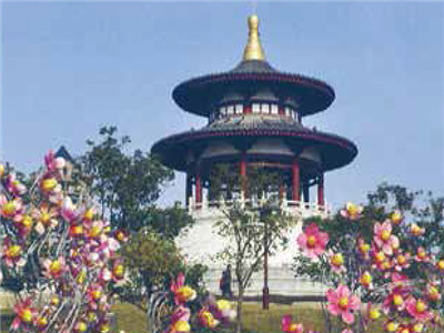 西安大唐芙蓉园的牡丹亭